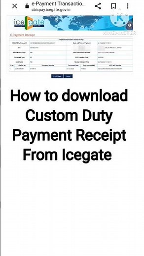 How to download Custom Duty Payment Receipt from icegate #Iecgate#import#customduty#shorts #viral