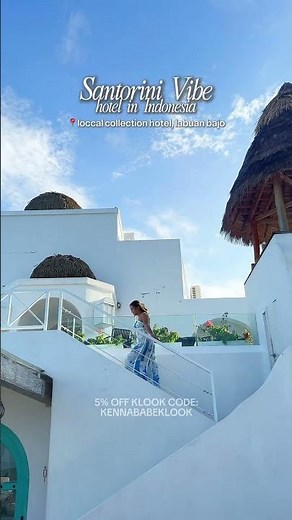 Santorini-inspired hotel in Labuan Bajo! 🩵🇮🇩📍Loccal Collection Hotel #indonesia #labuanbajo