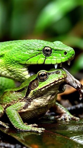 Snake Eats Frog 🐍🐸 |Wildlife ASMR (So Satisfying)