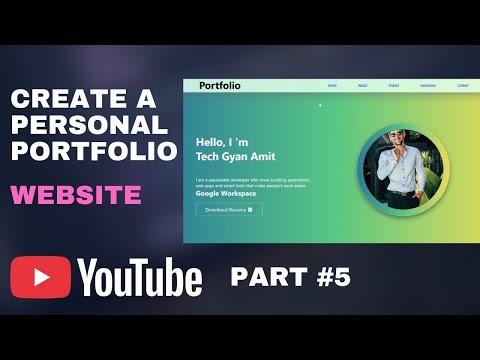 How to create portfolio website using html css and javascript in hindi part#5