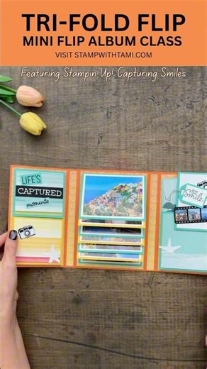 This Photo Album Does WHAT?! 🤯📷 Tri-Fold Mini Flip Album Reveal #minialbum #diy
