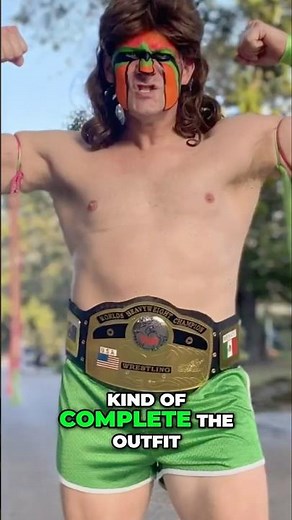 This Championship Belt completed my DIY Ultimate Warrior costume! #ultimatewarrior #costume #cosplay