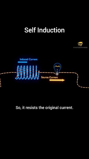14K views · 302 reactions | Self Induction Ever seen a bulb glow slowly when you turn it on? That’s because of induction! ⚡️ When current flows through a coil, it creates a magnetic field. If that field changes, it makes a new current that pushes back! That’s why the bulb takes its time to shine! ✨ Science is cool, right? | Fadhel Mahdi | Facebook