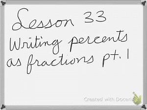 Saxon Math Course 1 lesson 33