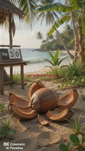 “Nature’s tropical transformation captured in 8K.You’ve never seen coconut growth like this! 🥥🌱”