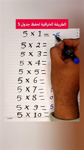 An amazing way to memorize the multiplication table of 5 #maths #mathematics