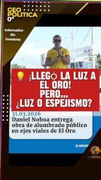 LIGHT OR MIRAGE? Noboa inaugurates lighting in El Oro and promises 'Progress' #ecuador #canalevento