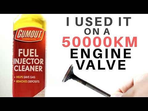 GUMOUT FUEL SYSTEM CLEANER TEST ON 50000KM ENGINE VALVE, PEA FUEL ADDITIVE TO CLEAN ENGINE DEPOSITS