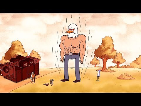 Regular Show - Mordecai, Rigby And The Bunch Of Baby Ducks VS The Duck Collector