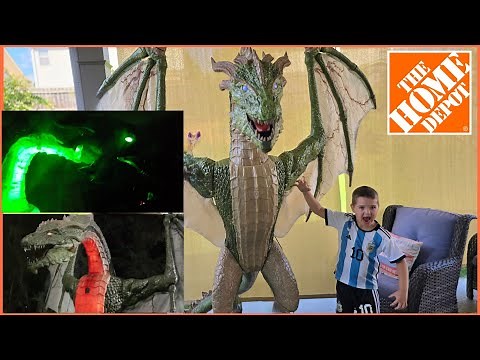 Home Depot Halloween 2025 EXCLUSIVE DRAGON ANIMATRONIC REVIEW - Giant Wyvern | Home Depot Halloween