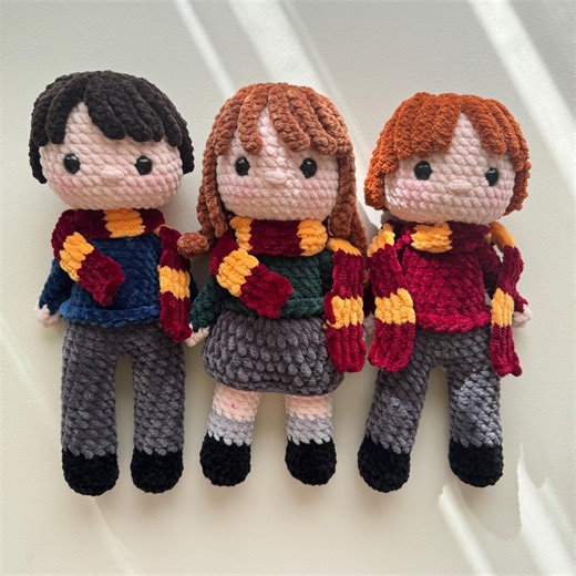 Wizard School Crochet Doll Pattern – Magic Student Trio Amigurumi PDF - Etsy