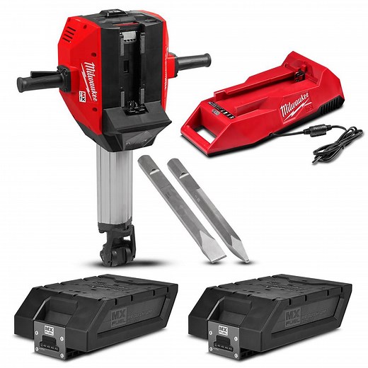 Milwaukee MXFDH2528H-0   MXFXC406   MXFC MX FUEL 6.0Ah Li-ion Cordless 28mm ONE-KEY Hex Demolition Jack Hammer Breaker Combo Kit
