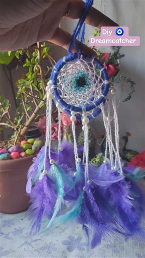 Diy evil dreamcatcher 🧿 #dreamcatcher #dreambig #dreamcatchervibes