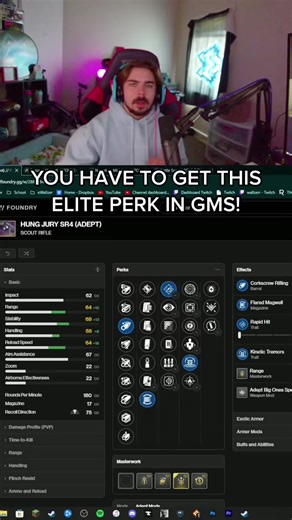 Kinetic Tremors - An Elite Perk in Destiny 2 | Season of Defiance