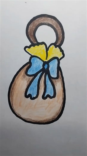 Cute bag drawing #art #beginnerarttips #drawingtutorials #stepbystepdrawing #drawing #easydrawing