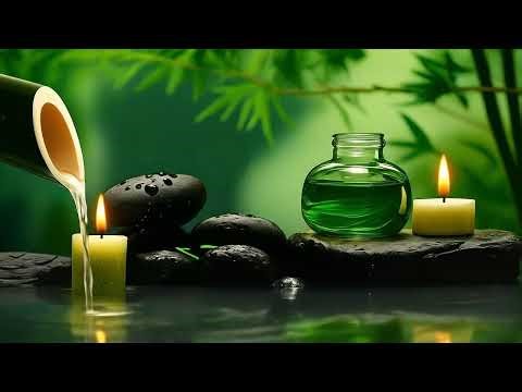 Relaxation Piano and Bamboo Water Sounds 🌿 Deep Sleep, Meditation & Healing Music, Calm Piano Music