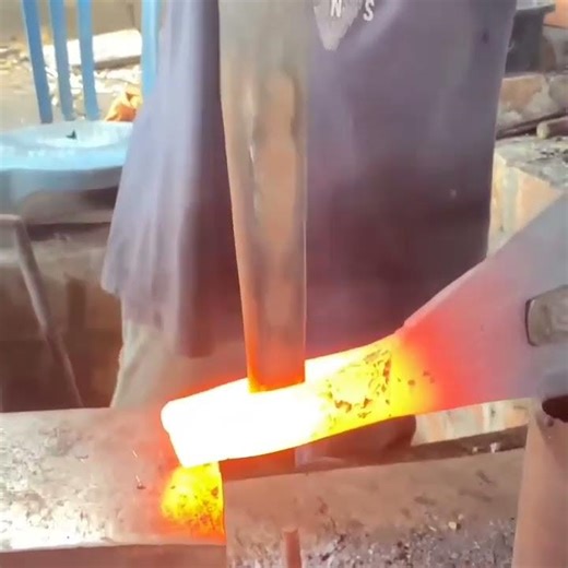 traditional blacksmith axe making
