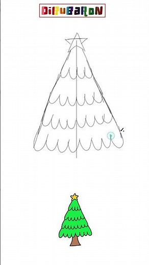 Cualquiera puede dibujar este arbol de Navidad | Dibujos fáciles