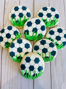 Soccer Ball Sugar Cookies - Soccer Cookies- Socccer Gifts - Soccer Birthday - Soccer Favors - Sports Birthday - Soccer Birthday Party - Etsy