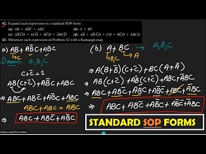 Finding the Standard SOP Form | Solution of Problem 42 | Digital Fundamentals by T. Floyd