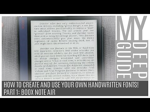 How To Create And Use Handwritten Fonts, Part 1: Boox Note Air