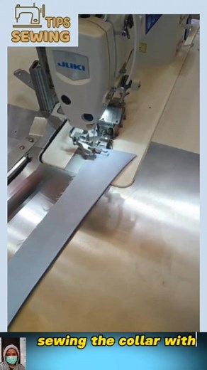 Sewing the collar with an automatic machine #sewing #tailor #reels | Sewing Tips
