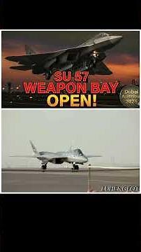 Su-57 Shock Moment 😮 Weapon Bay Reveal & Full Display | Dubai Airshow 2025