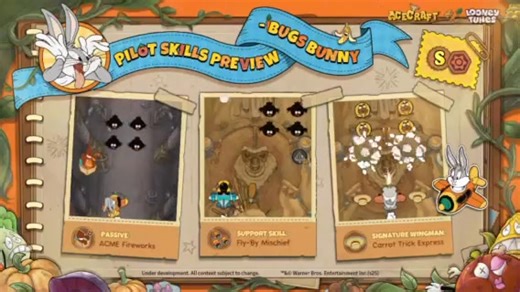 [Looney Tunes Crossover | Bugs Bunny Skills Preview👀] Hey there, folks! The gang sent over an invitation along with some action shots of their "combat prowess"... 🐰Bugs Bunny's carrot-throwing antics will absolutely have you rolling with laughter! Come check it out!😝 #acecraft | Acecraft