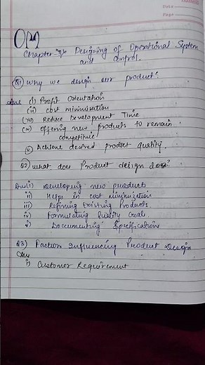 operation management CMA INTER DEC 25 Chapter 3 Designing of operational management and control