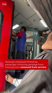 11K views · 69 reactions | A #Railways employee was filmed throwing...