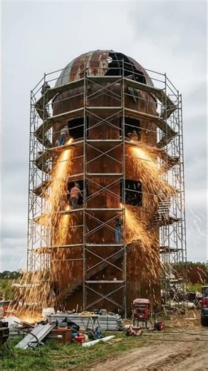 Living Inside a Rusted Water Tank 😱🏚️