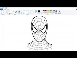 How to draw SpiderMan on computer using Ms Paint | SpiderMan Drawing | Ms Paint Tutorial.