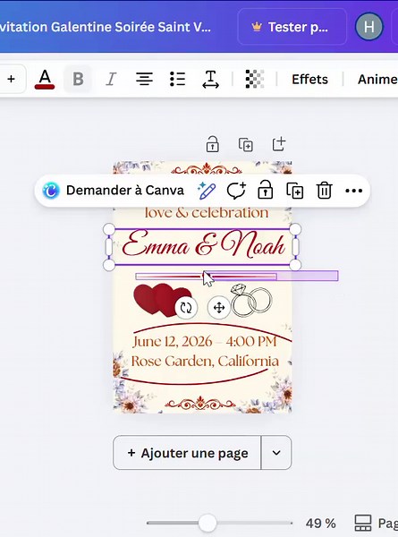 Editable Minimalist Wedding Invitation Template – Elegant Printable Invite, Modern Wedding Card, Canva Template - Etsy
