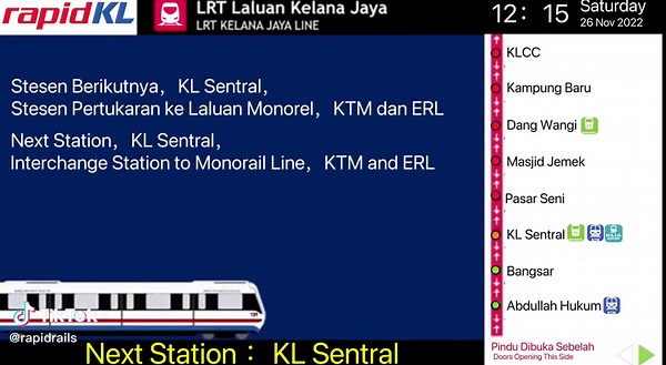 LRT Kelana Jaya Line KJL | KL Sentral Old Announcement #LRT#KJL