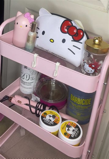 Must-Have Pink Cart Rack for Beauty Essentials