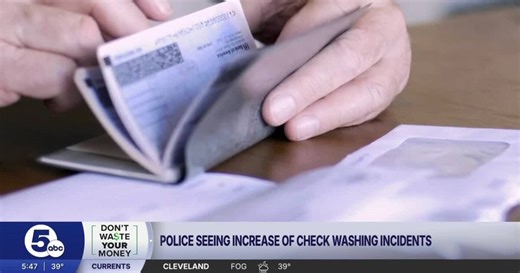 Police in Northeast Ohio warn of surge in check washing scams