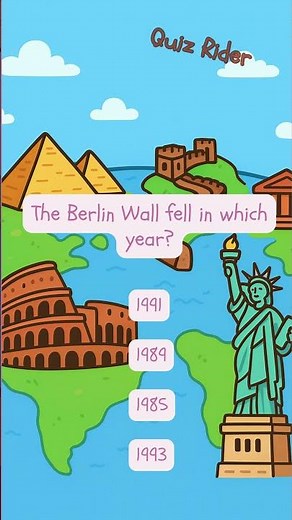 The Berlin Wall fell in which year? | World History Quiz #shorts