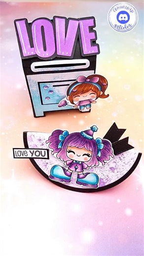 Good Morning be Creative on Instagram: "Werbung | Challenge Hallöchen ihr Lieben...hier kommt mein Beitrag zur aktuellen Challenge von @mn_artcolor. Diese zwei süßen Mädchen gibt es als Freebie auf dem @mn_artcolor / @comunidad_artcolor Discord Server. Die liebe Carmen von @inkspirations.de hat mir diese wunderschöne Mailbox Stanze geschenkt und ich musste diese gleich testen. Bin einfach total schockverliebt in die Mailbox. Dann kam mir noch die Idee für eine Rocker Card... auch schon lange nic