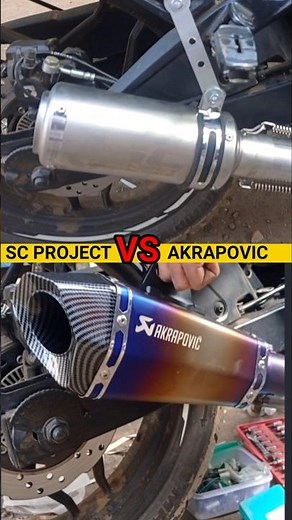 SC Project Vs Akrapovic 🥵💔 installation in RS 200. #shorts #scproject #akrapovic #exhaust #ytshorts