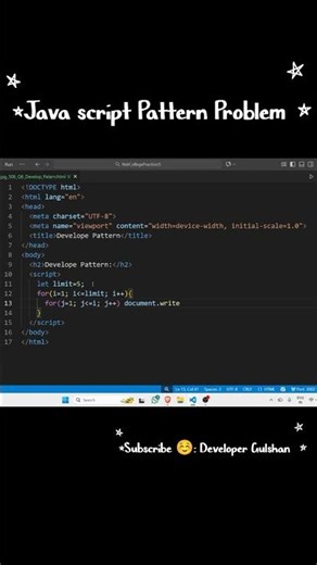 Pattern problem for Js, php, c, c++, java,