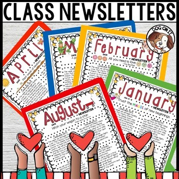 Newsletter Template Editable Classroom Weekly Monthly Communication November