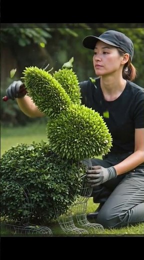 I Grew a Rabbit Out of a Plant… Watch This 🌿🐰 #garden #backyard #landscaping #topiary #gardendesign
