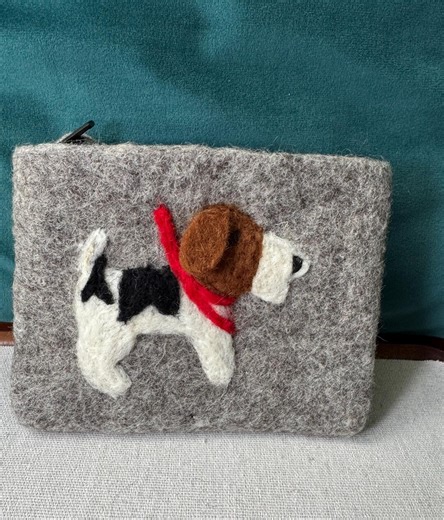 Handmade Wool Felt Beagle Coin Purse, Card Holder, Handbag - Etsy