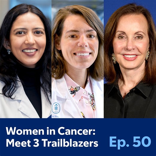 🎙️ NEW EPISODE 🎙️ In this month's Cancer Straight Talk podcast, host Dr. Diane Reidy-Lagunes sits down with three women breaking new ground in the fields of cancer metastasis, immunology, and philanthropy. Dr. Karuna Ganesh, Dr. Chrysothemis Brown, Vice Chair of the MSK Board of Trustees Marie-Josée Kravis, and Dr. Reidy-Lagunes talk about the research led by women at MSK, career mentorship, and being a woman in science. Listen to the full episode here: https://www.mskcc.org/videos/women-in-ca
