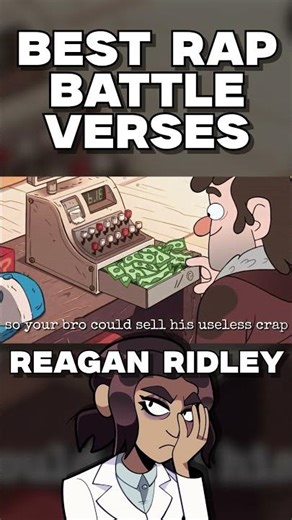 REAGAN RIDLEY VS FORD PINES 2! #gravityfalls #rapbattle #insidejob #shorts