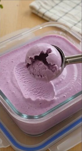 Next-Level Blueberry Ice Cream 🫐 Fruity & No-Churn!