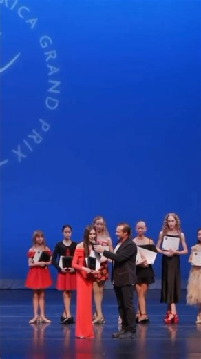 Miss Ellary Day Szyndlar receiving the Youth Grand Prix award at YAGP OKC!