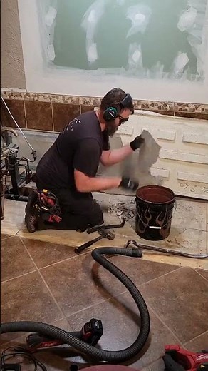 How to remove a tiled tub surround and tiled floors with electric heat