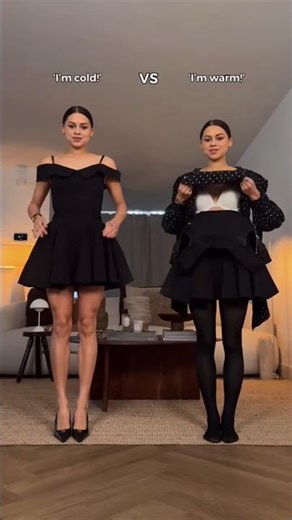 COLD vs HOT! ❄️🔥 Which Weather Styling r u Choosing? ✨ #Stylish #Dress 👗#shortsfeed #fashion #shorts