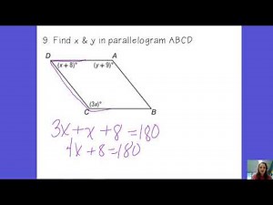 6.2 Consecutive Angles in Parallelogram Example